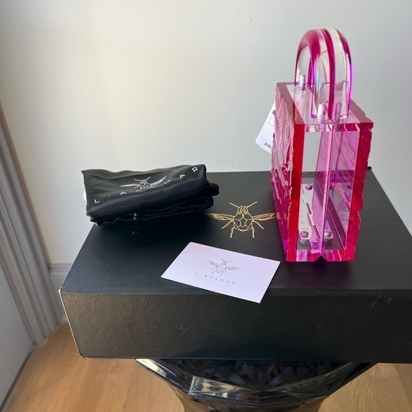 L'Afshar Eva Crushed Ice Top-Handle Bag - Picture 5 of 13